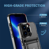 Luxury Transparent Card Slot Holder Wallet Case For iPhone 13 Pro XR Shockproof Clear Acrylic Cover For iPhone 14 12 11 Pro Max