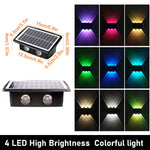 Solar Wall LED Light Outdoor Garden Decoration Wall Lamp High Brightness Up And Down Luminous Lighting Outdoor Solar LED Lamp