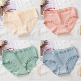 4Pcs/Lot Cotton Underwear Cute Knot Soft Breathable Briefs Young Panties Solid Girl Children Clothes