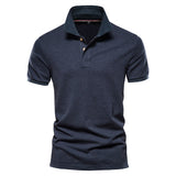 AIOPESON New Cotton Men&#39;s Polos Solid Color Classic Polo Shirt Men Short Sleeve Top Quality Casual Business Social Polo Men