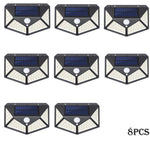 100 LED Solar Lights Outdoor Solar Wall Lamp PIR Motion Sensor Lamp Waterproof Solar Street Light for Garden Decoration