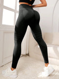 Sports Pants With Sexy Lines Lifting Buttocks Sports Tight Pants Women's High Waisted Elastic Fitness Pants Running Yoga Pants