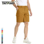 TACVASEN Summer Breathable Cotton Cargo Shorts Mens Casual Multi-pockets Twill Work Shorts Hiking Tactical Short Pants Outdoor