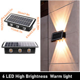 Solar Wall LED Light Outdoor Garden Decoration Wall Lamp High Brightness Up And Down Luminous Lighting Outdoor Solar LED Lamp