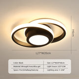 Small Modern LED Ceiling Light 2 Rings Creative Design Ceiling Lamp Indoor Lighting Fixtures Hallway Balcony Aisle Office Lustre