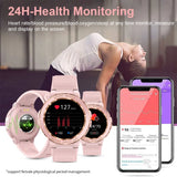 MELANDA Sport Smart Watch Women Bluetooth Call Smartwatch IP68 Waterproof Fitness Tracker Health Monitoring for IOS Android MK60