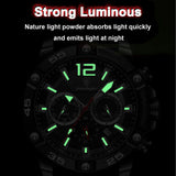 POEDAGAR Casual Men Watch Luxury Waterproof Luminous Chronograph Date Man Wristwatch Military Quartz Men's Watches High Quality