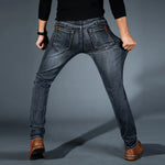 2024 Autumn Brand New Men's Fashion Jeans Business Casual Stretch Slim Jeans Classic Trousers Denim Pants Male y2k men’s jeans