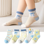 5 Pairs Children&#39;s Socks 0-12Years Kids Socks Spring Summer Baby Boys Girls Cotton Mesh Breathable Thin Soft Clothes Accessories