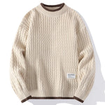 New Autumn Winter Mens Mock Neck Sweaters Knitted Pullovers Fashion Casual Knitwear Men Youthful Vitality Sweater Pullover Man