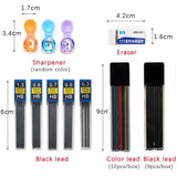 0.3/0.5/0.7/0.9/1.3/2.0mm Mechanical Pencil Office School Writing Art Painting Tools Metal Automatic Pencils Creative Stationery