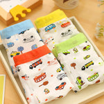 3Pc/Lot Random Colors Soft Breathable Boys Boxer Kids Underwear Underpants Modal for Children 2-8Y