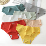 4PCS/Set Women's Panties Silk Satin Female Underwear 13 Colors Panty Women Seamless Lingerie Cozy Briefs Woman Sports Underpants