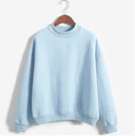 Woman Sweatshirts 2022 Sweet Korean O-neck Knitted Pullovers Thick Autumn Winter Candy Color Loose Hoodies Solid Womens Clothing