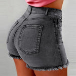 Solid Cotton Denim Shorts for Women Clothing 2024 Summer Street Style High Waist Sexy Jeans Female Casual Korean Y2K Crop Pants