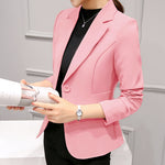 Elegant Business Lady Jacket New Women Full Sleeve Work Blazer Female Casual Coat Six Color Available