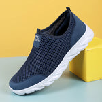 Men Shoes Breathable Mesh Summer Lightweight Hiking Walking Casual Shoes Slip-On Driving Men's Loafers