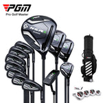 PGM NSR3 12 Piece Men's Left Handed Complete Golf Set Professional Golf Club Graphite Carbon Steel Shaft with Bag Black and Gold