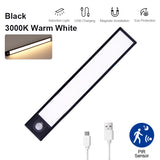 Ultra-thin LED Cabinet Light Rechargeable Motion Sensor Light USB Night Lights Induction Lamp Wardrobe Closet Kitchen Lighting