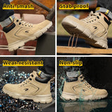 Winter Work Safety Shoes Men Warm Safety Boots Anti-smash Anti-stab Work Shoes Sneakers Steel Toe Shoes Male Work Boot