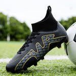 Outdoor Men&#39;s Football Shoes Ankle Unisex Soccer Shoes FG/TF Futsal Professional Non Slip Ultralight Training Grass Cleats light