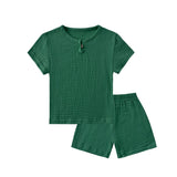 Summer Children Clothes Sets Linen Sports Clothes For Baby Girl Boy Clothing Sets T-shirts+Shorts 2 Piece Kids 1-6Years Clothing