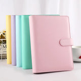 Macaroon Color A6/A5 PU Leather DIY Binder Notebook Cover Diary Agenda Planner Paper Cover School Stationery