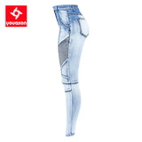 2236 Youaxon New Arrived EU Size Motor Jeans Woman 5 Pockets Stretchy Bleach Wash Skinny Denim Pants For Women Drop Shipping