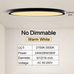 0.9inch Ultra-thin Ceiling lamp Smart APP/Remote Control LED Ceiling lights for Room Dimmable Panel light for Living Room Kichen