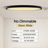 0.9inch Ultra-thin Ceiling lamp Smart APP/Remote Control LED Ceiling lights for Room Dimmable Panel light for Living Room Kichen