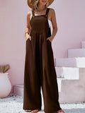 2023 Spring/Summer New Ethnic Style Fashion Solid Color Wide Leg Jumpsuit Quick Sale Tongfa European and American Women's Cross