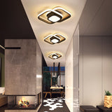 Small Modern LED Ceiling Light 2 Rings Creative Design Ceiling Lamp Indoor Lighting Fixtures Hallway Balcony Aisle Office Lustre