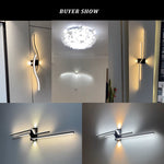 Art Long Gold Black White New Modern LED Wall Lights Living Dining Room Bedroom Bedside Porch Hallway Lamps Indoor Lighting