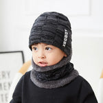 5 6 7 8 9 10 11 12 Years Old Kids Boys Girls Winter Warm Knit Beanie Hat Cap and Scarf Set with Fleece Lining Freeshipping