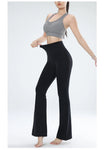 Women's leggings slim yoga pants women's high waisted wide leg pants sports bell bottoms breathable quick dry bottom