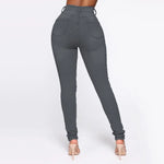 Ins Style Women's High-waisted Slimming Jeans Peach Hip Design European American Fashion Trendy Female Casual Wear