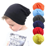 0M-4Y New Baby Street Dance Hip Hop Spring Autumn Baby Hat Scarf for Boys Girls Knitted Cap Winter Warm Solid Color Children Hat