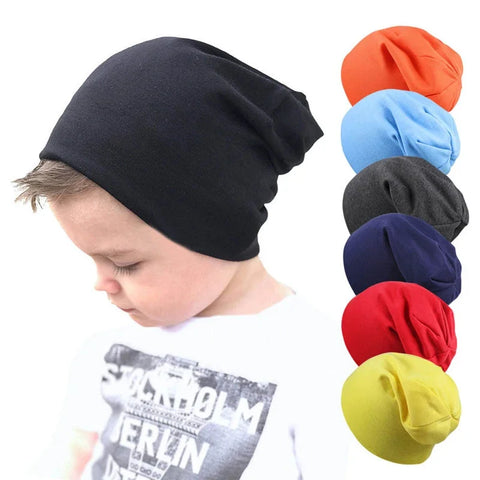 0M-4Y New Baby Street Dance Hip Hop Spring Autumn Baby Hat Scarf for Boys Girls Knitted Cap Winter Warm Solid Color Children Hat