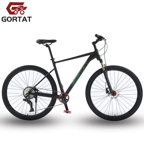 GORTAT 21 Inch Frame Aluminum Alloy Mountain Bike 10-Speed Bicycle Double Oil Brake Front & Rear Quick Release Lmitation Carbon