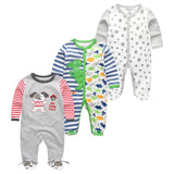 2021 Baby Girl Clothes Long Sleeve 1/2/3PCS Winter Clothing Sets 0-12M Cotton Baby Boy Clothes Newborn Overalls Roupa de bebe