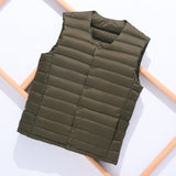 NewBang 7XL Plus Size 90 White Down Vest Men Ultra Light Down Vest Portable V-neck Sleeveless Coat Man Winter Warm Liner