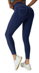 Leggings for Women Stretchy High Waist Tummy Control Fitness Jean Leggings with Pockets