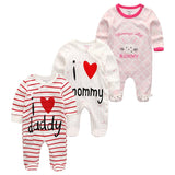 2021 Baby Girl Clothes Long Sleeve 1/2/3PCS Winter Clothing Sets 0-12M Cotton Baby Boy Clothes Newborn Overalls Roupa de bebe