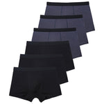 6pcs/Set Black Boxer Men Underpants Bamboo Mens Boxers Man Breathable Men&#39;s Panties Free Shipping Sexy Underwear For Men Gifts