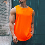 Gym Tank Top Men Mesh Quick Dry Bodybuilding Sleeveless Shirt Fitness Singlets Basketball Sportswear Muscle Vest Summer Clothing