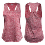 VEQKING Sleeveless Racerback Workout Tank Tops for Women,Gym Running Training Yoga Shirts,Women Athletic Fitness Sport Yoga Vest