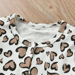 2Pcs Newborn Baby Girls Clothes Set Cotton Hearts Print Infant Long Sleeve Jumpsuit+Headband Toddler Girls Clothing