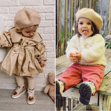 Fashion Wool Baby Hat for Girls Candy Color Elastic Infant Baby Beret Hat Kids Caps for Girls 1-4 Years 1 PC