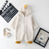 2021 New Cute BABY Newborn Baby Boy Girl Clothes Long Sleeve Hoddies Bear Zipper Baby Romper Clothes Autumn Winter Wear 0-18M