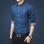 New men&#39;s long sleeve shirt men&#39;s youth slim non-iron shirt thin casual cotton shirt